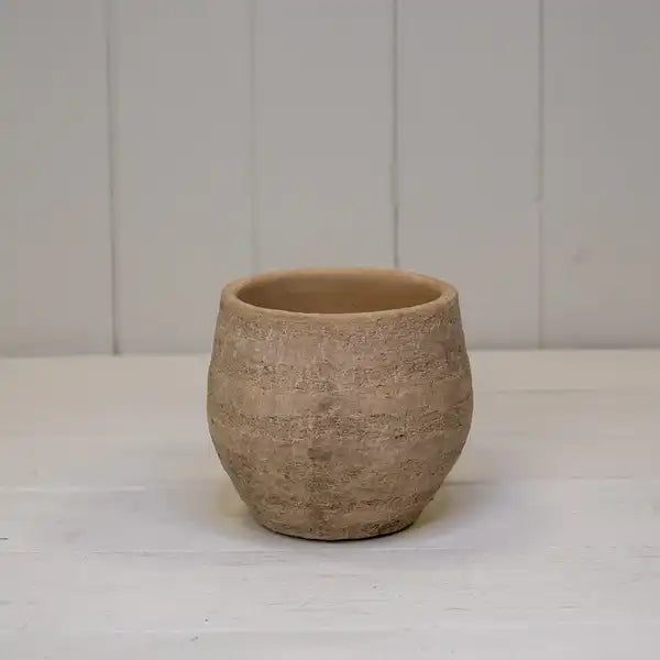 Grey Cement Planter TD12cm H10.5cm