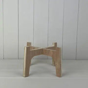 Large Natural Slot-together (Flat Pack) Plant Stand For 16cm Pot (H12.3cm D21cm)