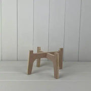 Medium Natural Slot-together (Flat Pack) Plant Stand for 14cm Pot  (H10cm D18cm)