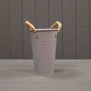20cm Grey Flower Bucket