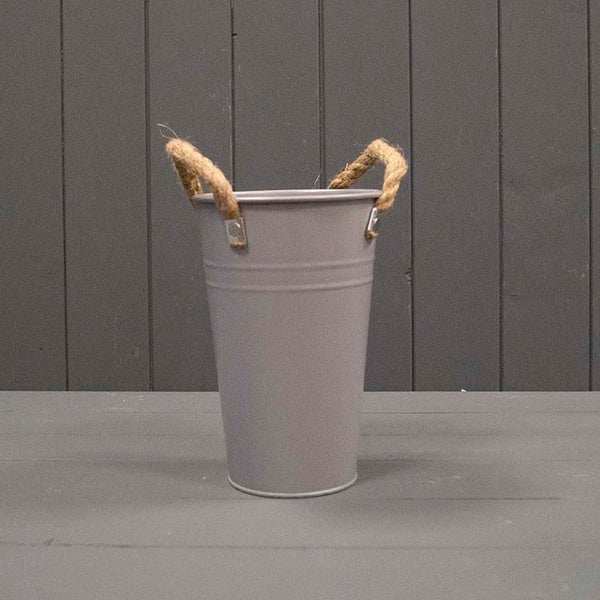20cm Grey Flower Bucket