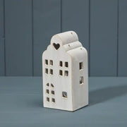 Ceramic House Tealight Holder W8.5xD8xH18cm