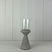 Concrete Candle Holder (D9cm TH15.5cm) and glass shade (D8cm H10cm) (Send with CE480030LS Lampshade