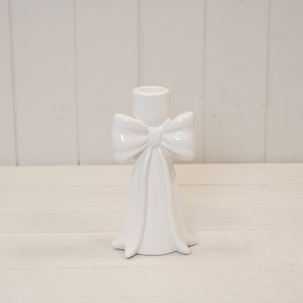 Tall Draping Bow Candle Holder.