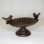 Cast Iron Plinth Birdbath 20.5x14.5x13cm
