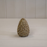 Beige Mottle Ceramic Pinecone Decoration L6.5xD6.5xH11cm  Weight-192g