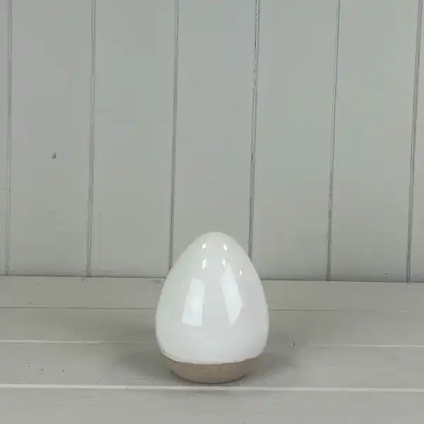 Ceramic White Egg H11.3cm Dia. 9cm  Weight-277g
