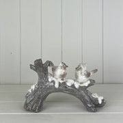 Large Polyresin Birds on Branch L25.5xH15.5xW7cm
