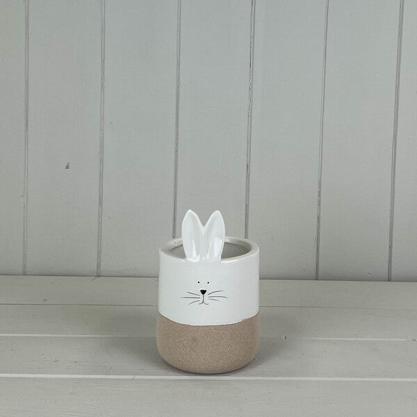 Ceramic White Rabbit Pot H14.2cm D9.2cm  Weight-357g