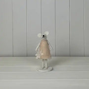 Mouse in Pink Floral Dress 8x8x15cm  Weight-32g