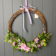 Boxwood And Flower Wreath 37x38x7cm