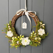 Leaf And Flower Wreath 25x25x6.5cm