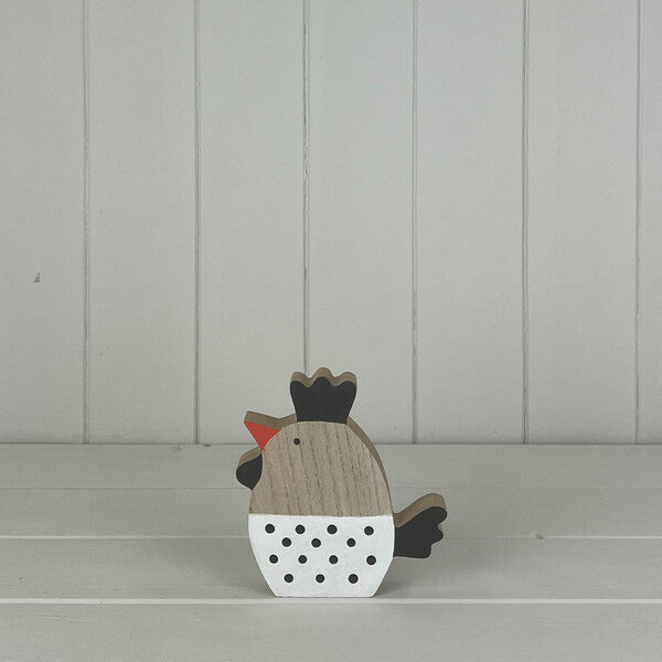Wooden Cockerel TD12x2cm H12.5cm