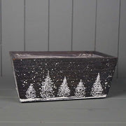 Winter Wonderland Wooden Trough Large TD28 x18cm  H12cm   B24 x14cm