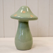 Large Ceramic Pale Green Mushroom