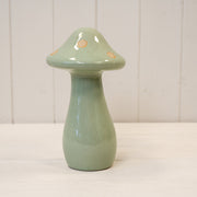 Medium Ceramic Pale Green Mushroom