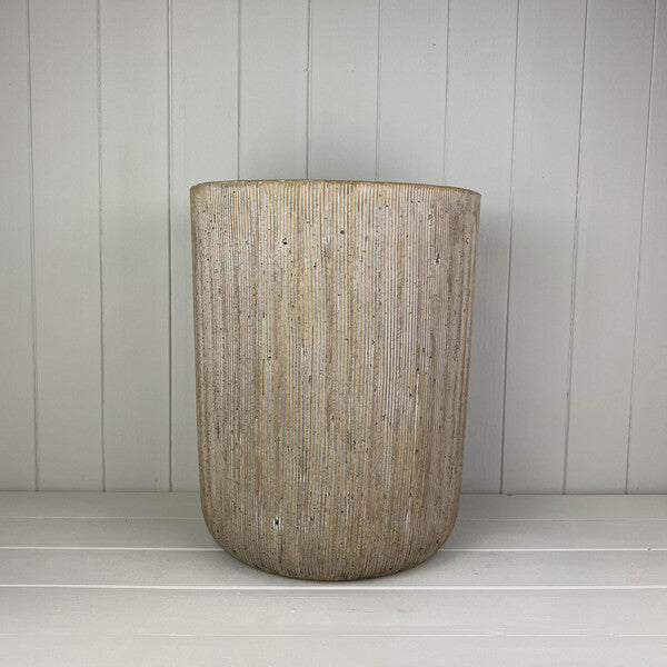 Pebble Stone Cylinder Vase TD20cm H25.5cm