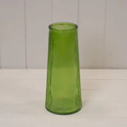 Emerald Green Tall Ribbed Vase H22.5cm D10cm  Weight-595g