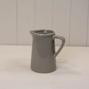 Medium Grey Ceramic Jug TD8cm H14cm B11.5cm