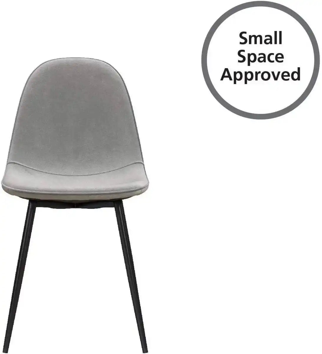 Pair of Calvin Upholstered Dining Chairs in Grey by Dorel - Price Crash Furniture