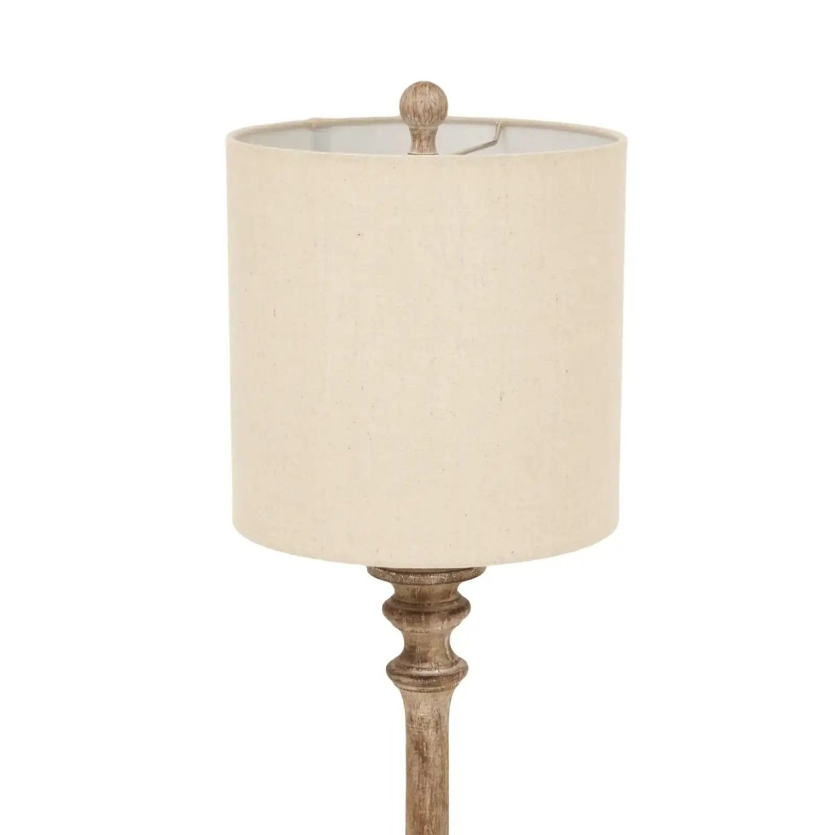 Pallido Candlestick Table Lamp With Linen Shade - Price Crash Furniture