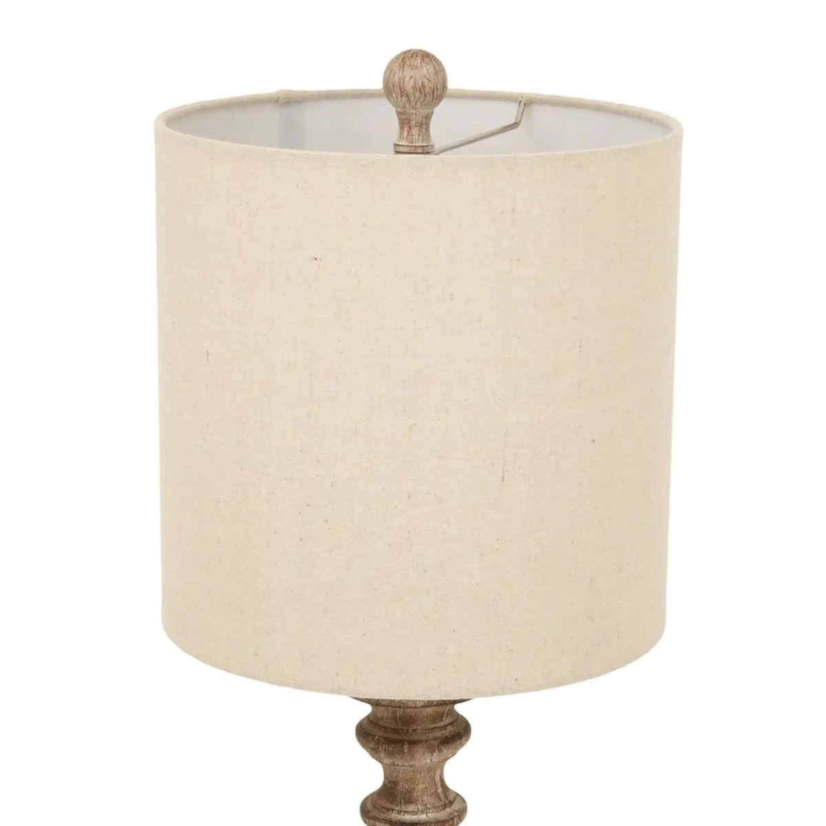 Pallido Candlestick Table Lamp With Linen Shade - Price Crash Furniture