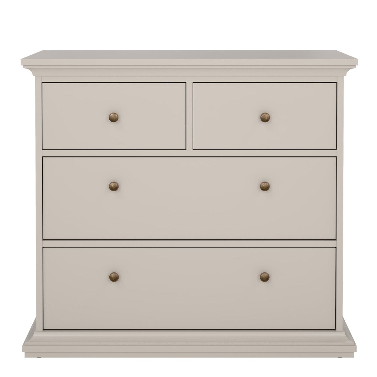 Paris 4 Drawer Chest Of Drawers Unit In Cashmere - Price Crash Furniture