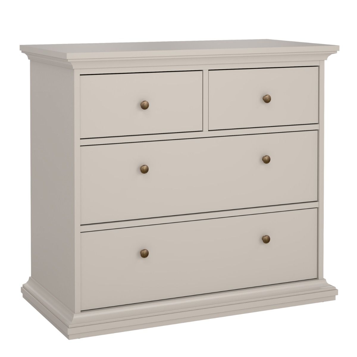 Paris 4 Drawer Chest Of Drawers Unit In Cashmere - Price Crash Furniture