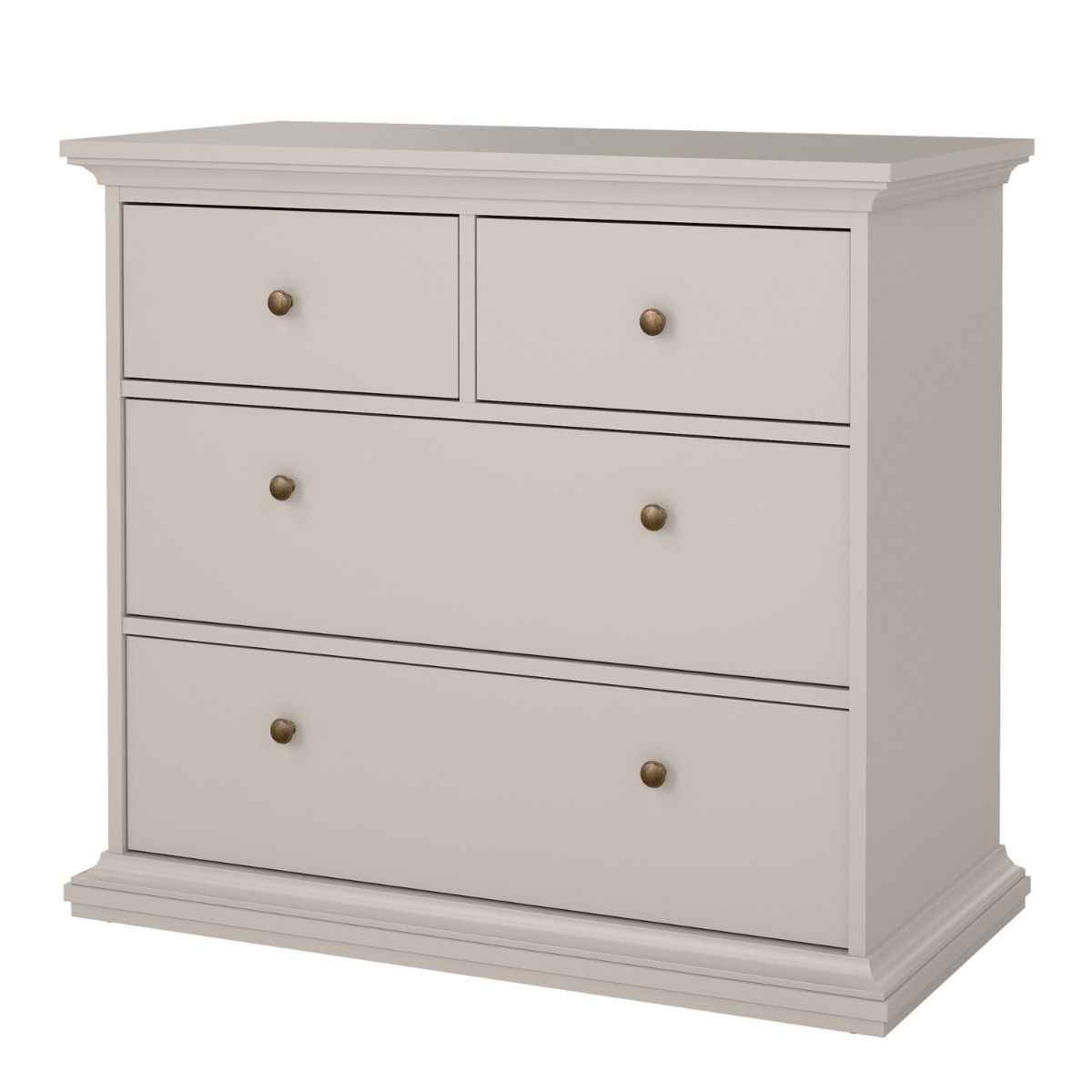 Paris 4 Drawer Chest Of Drawers Unit In Cashmere - Price Crash Furniture
