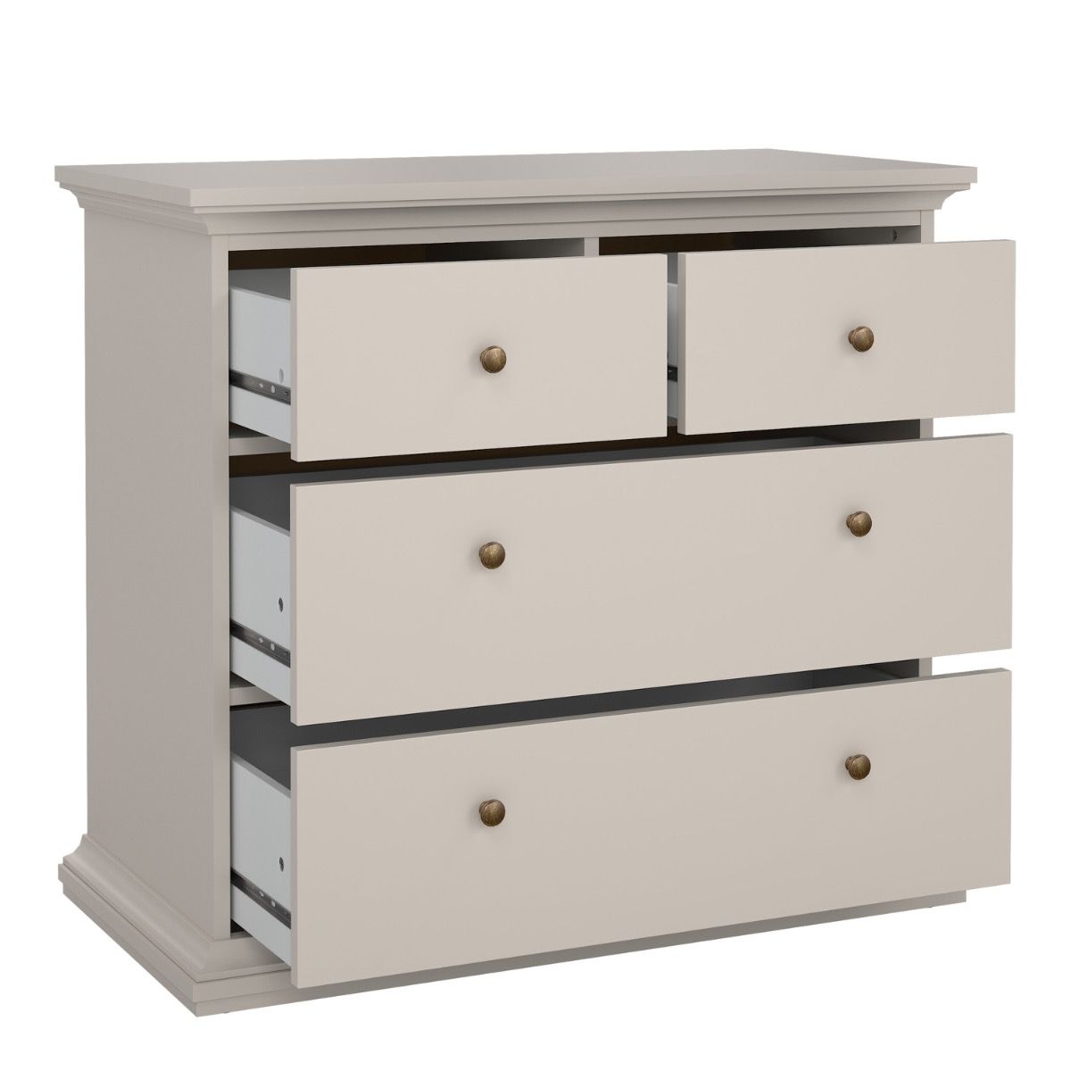 Paris 4 Drawer Chest Of Drawers Unit In Cashmere - Price Crash Furniture