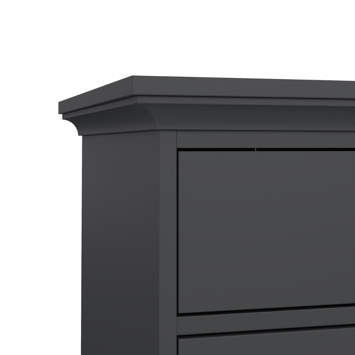 Paris 5 Drawer Chest of Drawers In Grey - Price Crash Furniture