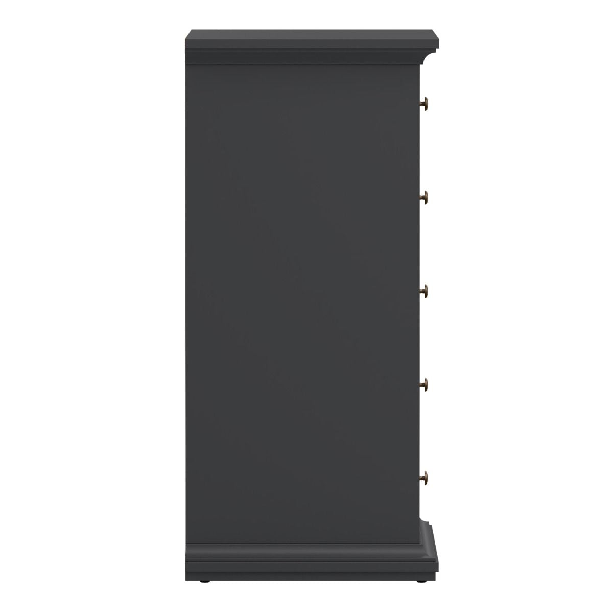 Paris 5 Drawer Chest of Drawers In Grey - Price Crash Furniture