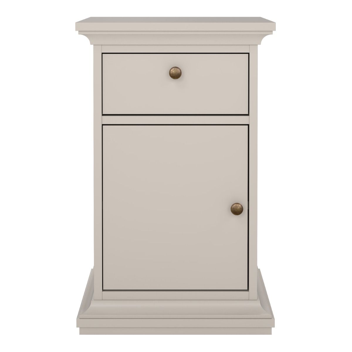 Paris Beside Cabinet 1 door 1 Drawer In Cashmere - Price Crash Furniture