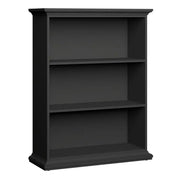 Paris Low Bookcase In Matt Grey - Price Crash Furniture