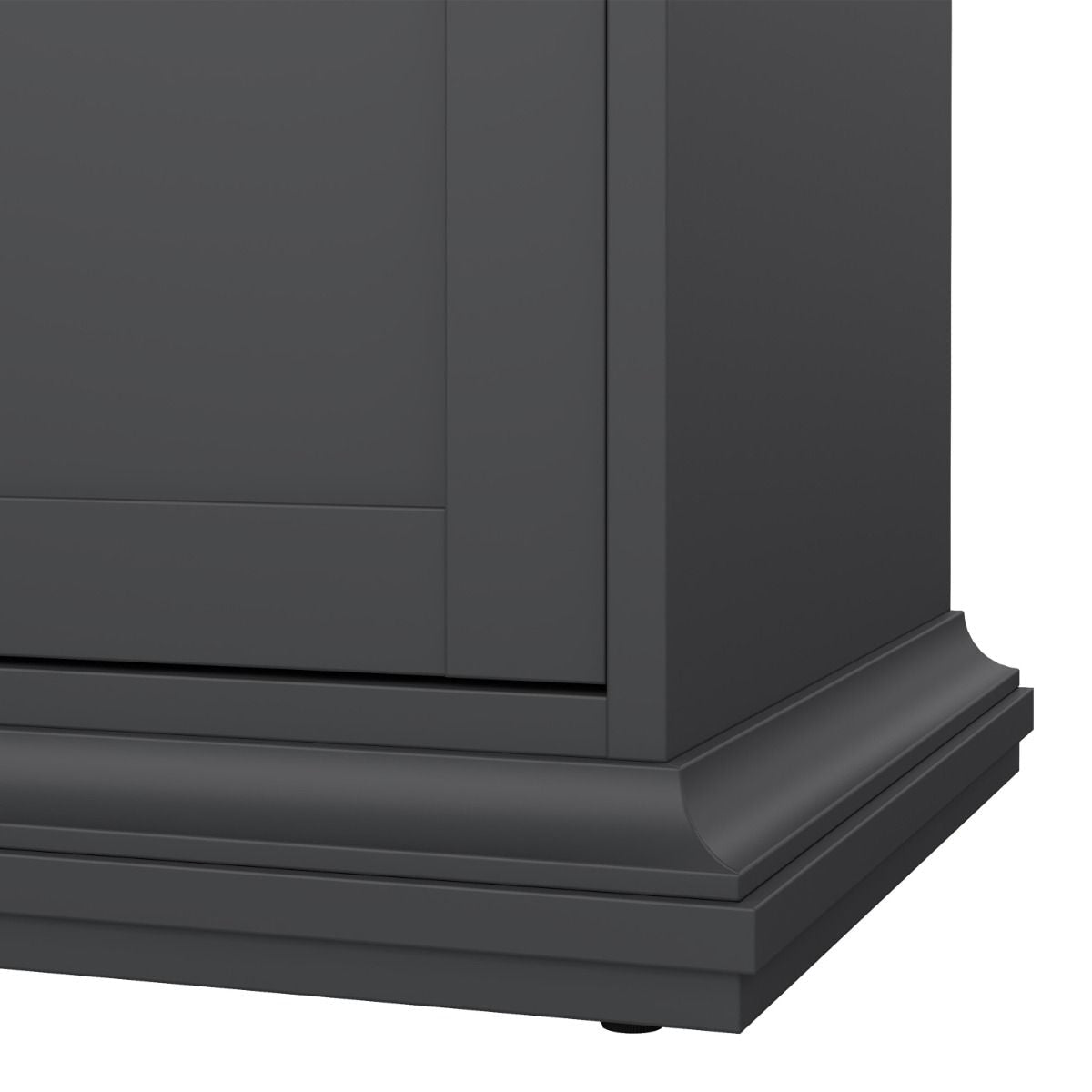 Paris Sideboard With 3 Doors And 3 Drawers In Matt Grey - Price Crash Furniture