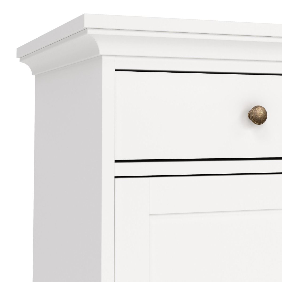 Paris Sideboard With 3 Doors And 3 Drawers In White - Price Crash Furniture