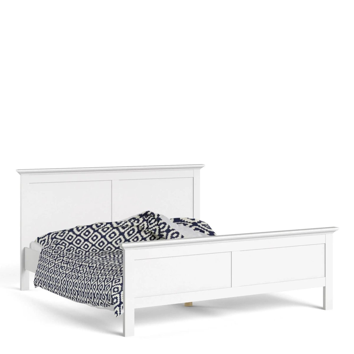 Paris Super King Bed (180 x 200) in White - Price Crash Furniture