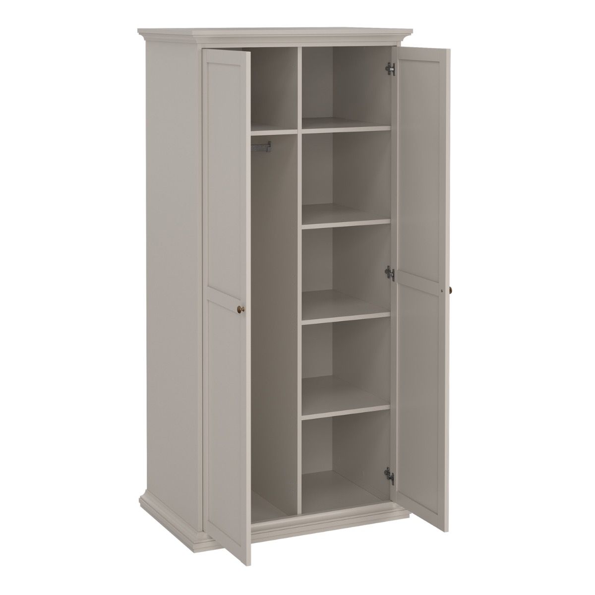 Paris Tall Wardrobe With 2 Doors In Cashmere - Price Crash Furniture