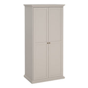 Paris Tall Wardrobe With 2 Doors In Cashmere - Price Crash Furniture