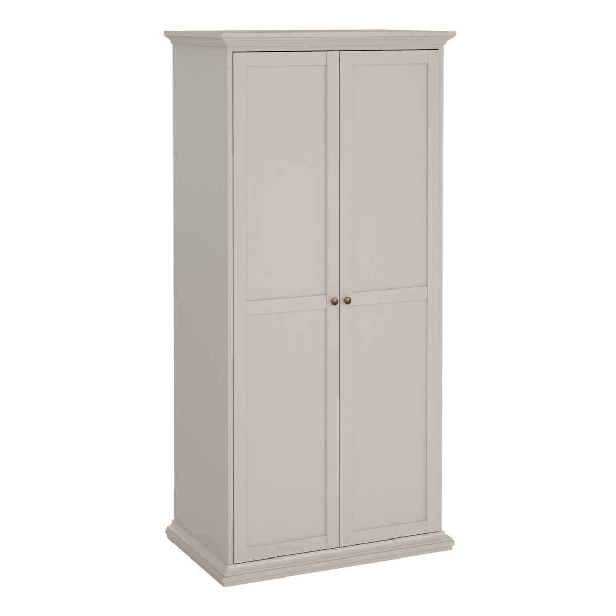 Paris Tall Wardrobe With 2 Doors In Cashmere - Price Crash Furniture