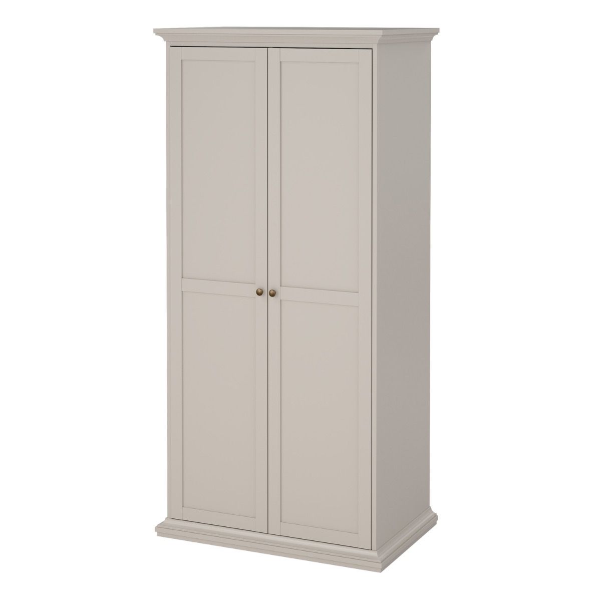 Paris Tall Wardrobe With 2 Doors In Cashmere - Price Crash Furniture