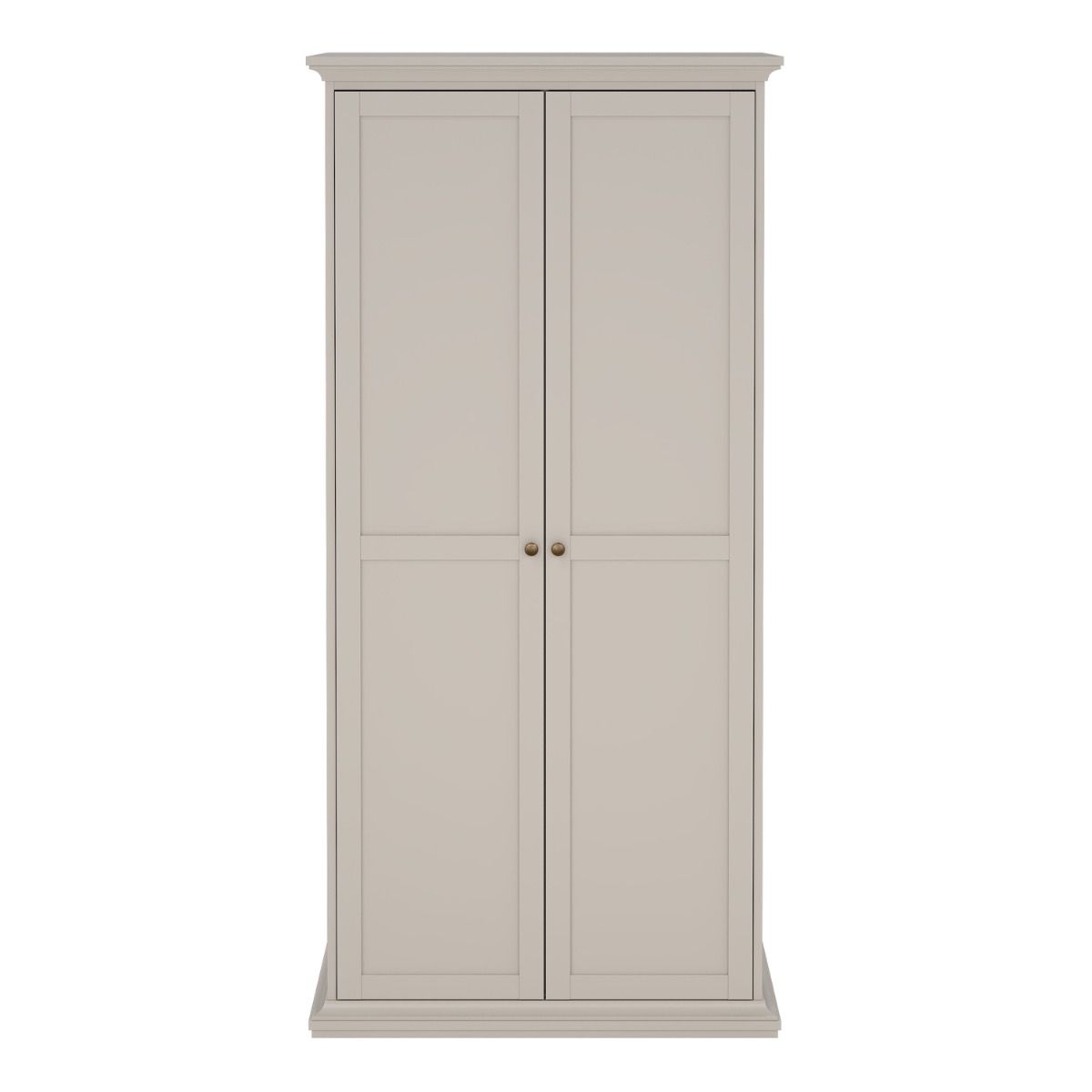 Paris Tall Wardrobe With 2 Doors In Cashmere - Price Crash Furniture