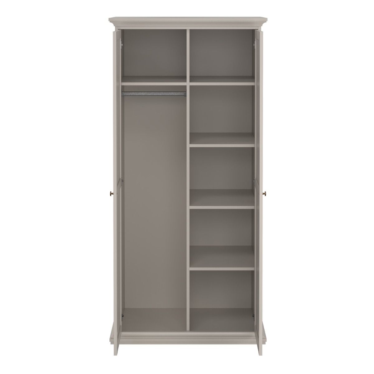 Paris Tall Wardrobe With 2 Doors In Cashmere - Price Crash Furniture