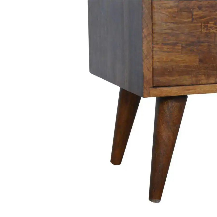 Patchwork Pattern Coffee Table in Chestnut - effect Mango Wood - Price Crash Furniture
