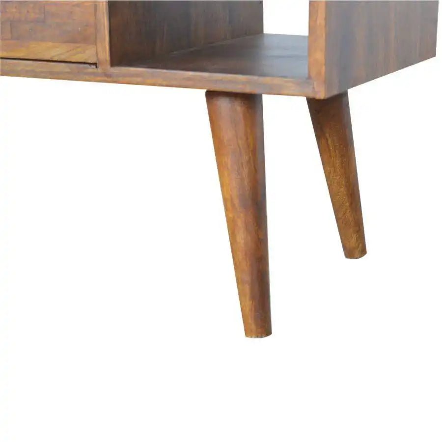 Patchwork Pattern Coffee Table in Chestnut - effect Mango Wood - Price Crash Furniture