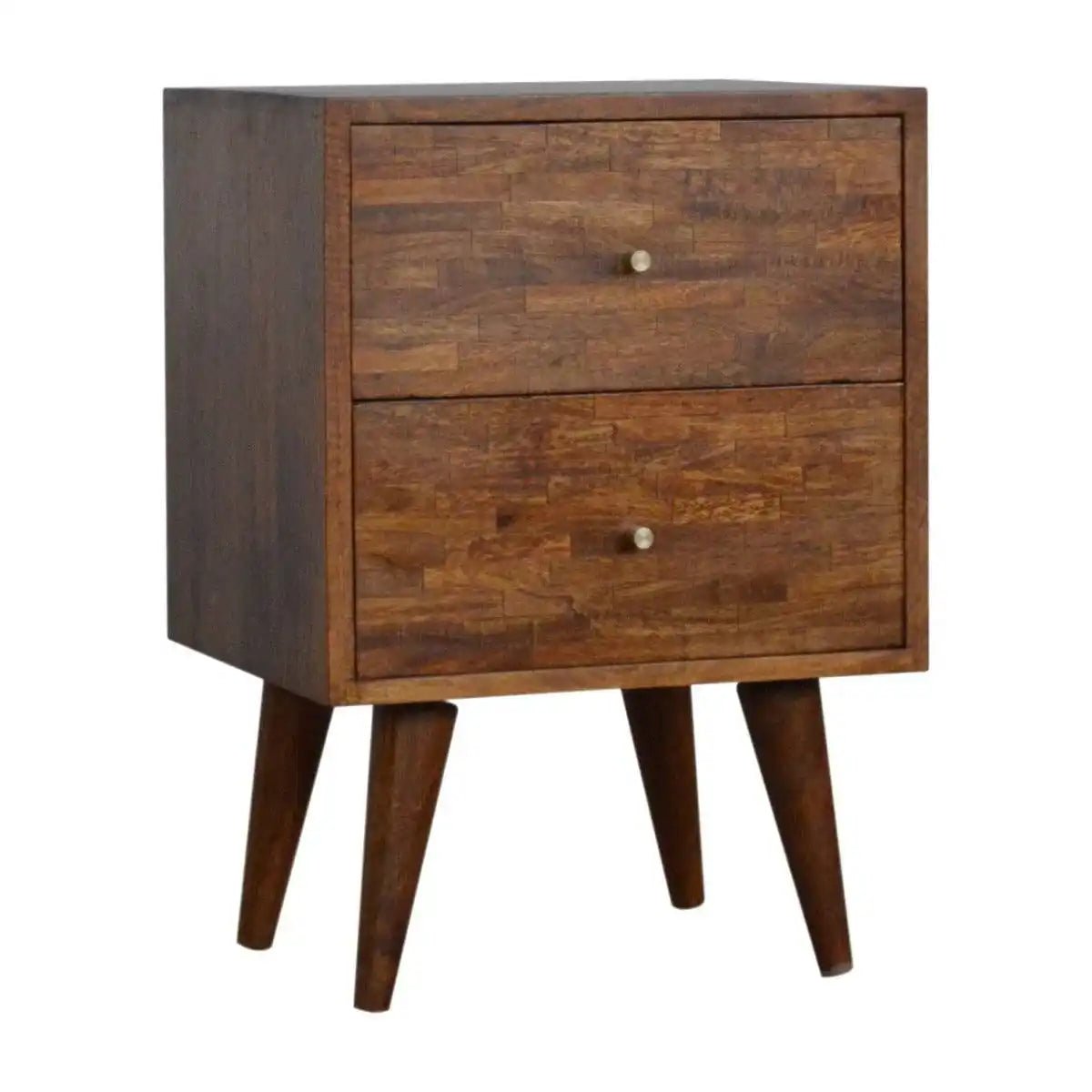 Patchwork Pattern Coffee Table in Chestnut - effect Mango Wood - Price Crash Furniture