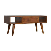 Patchwork Pattern Coffee Table in Chestnut - effect Mango Wood - Price Crash Furniture