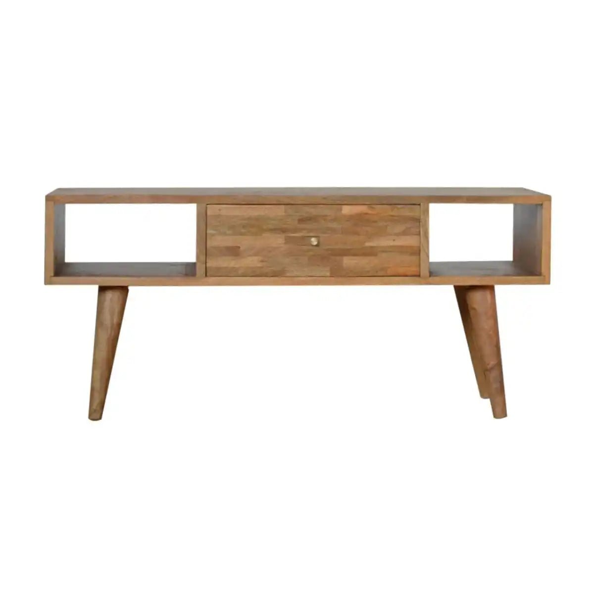 Patchwork Pattern Coffee Table in Oak - effect Mango Wood - Price Crash Furniture