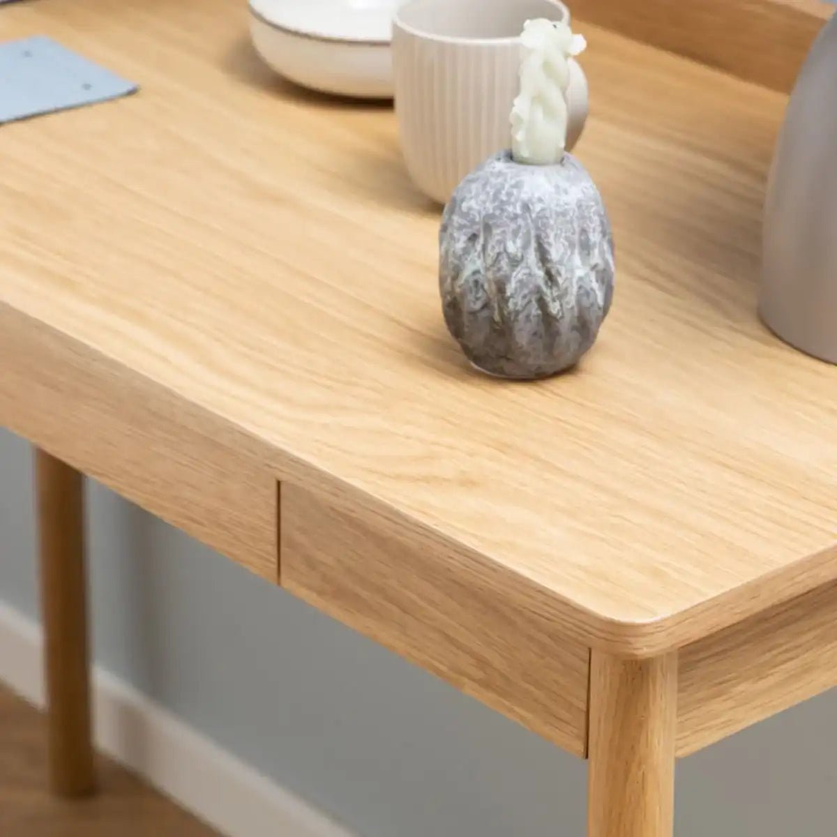 Paul Scandinavian Style Home Office Desk In Oak - Price Crash Furniture