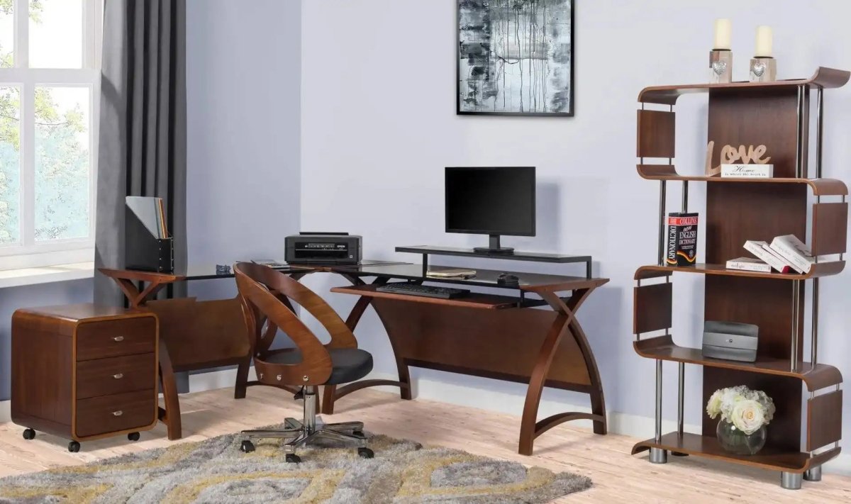 PC201 Helsinki 900mm Desk in Walnut by Jual - Price Crash Furniture